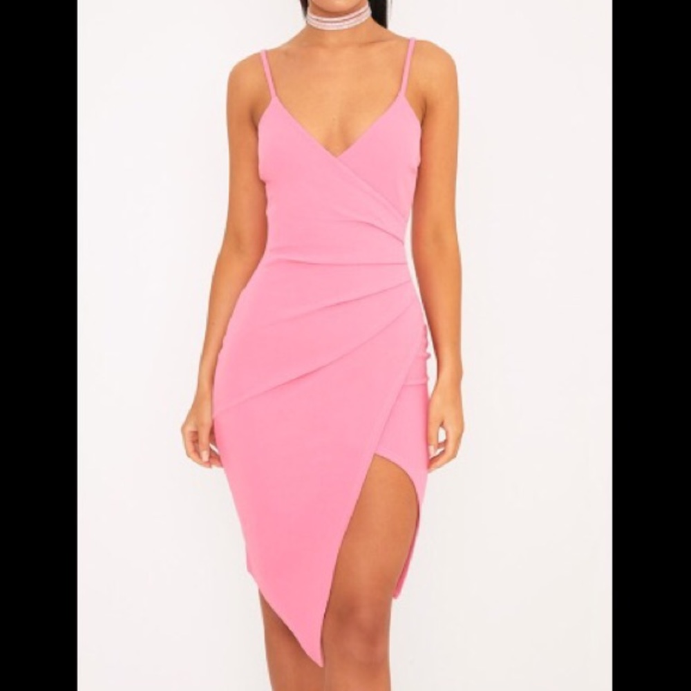 NWOT PLT Pink Crepe Dress - small